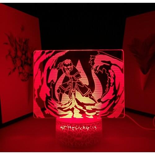 Avatar The Last Airbender Anime 3D LED Lamp for Bedroom Decorative Nightlight Birthday Gift Acrylic LED Night Light
