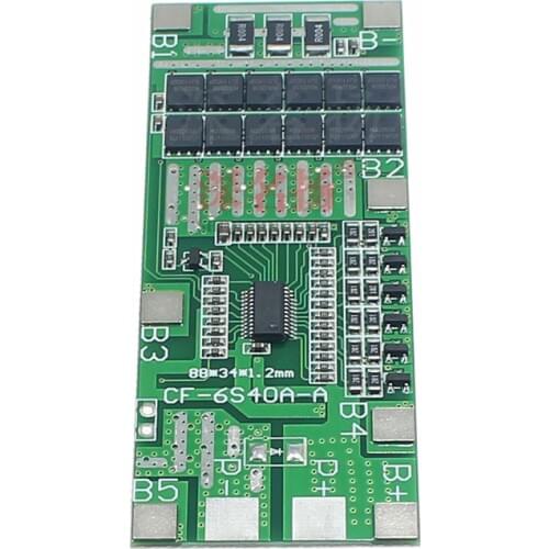 BMS 6S 40A 18650 Charger PCB Protection Board with equalization Solar lighting lithium battery protection board