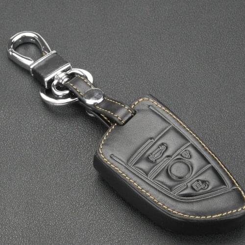 Kutery 3 Buttons Remote Car Key Case Cover Leather For BMW F30 F20 X1 X3 X5 X6 X7 F20 E34 E90 E60 E36 Holder Smart Key