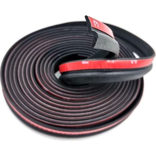 4m Black Z-Shape Rubber Weatherstrip Car Door Window Edge Moulding Seal Strip