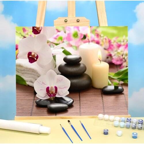 Orchid Flower Coloring By Numbers Painting Kit Oil Paints 50*70 Boards By Numbers Loft Picture For Kids For Handicraft