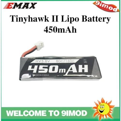New Arrival EMAX 1S 450mAh 3.8V 80C/160C HV Lipo Battery PH2.0 Plug for Tinyhawk II Race Indoor FPV Racing Drone