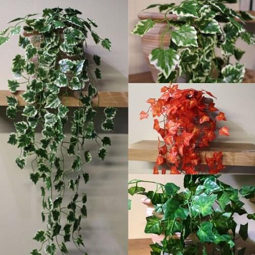 Artificial Leaves Plastic Plant Vine Wall Hanging Garden Living Room Club Bar Decorated Fake Leaves Green Plant Ivy