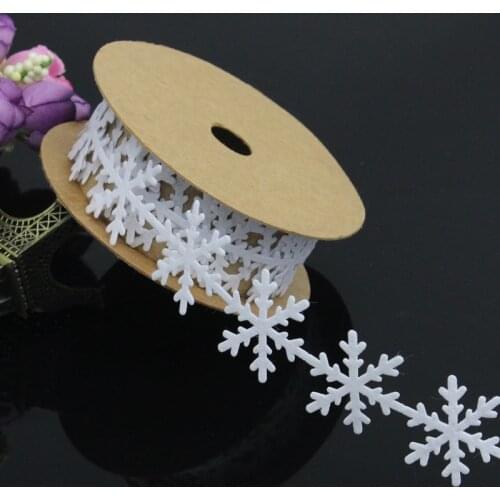 Lucia crafts 2.5cm/6cm Sewing Craft felt Lace Trim Embellishment snowflake Ribbon DIY Garment Home Decoration 1y/lot Q0601