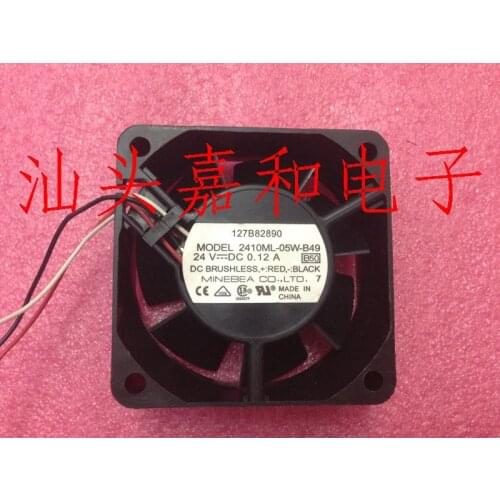 NMB-MAT 2410ML-05W-B49 B50 DC 24V 0.12A 3-Wire 60x60x25mm Server Cooling Fan