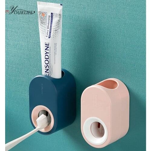 OYOURLIFE Creative Wall Mounted Automatic Toothpaste Dispenser Tube Squeezer Bathroom Toothpaste Holder Bathroom Accessories