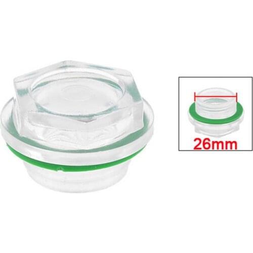 Plastic Shell 26mm Male Thread Air Compressor Oil Level Liquid Sight Glass 10pcs