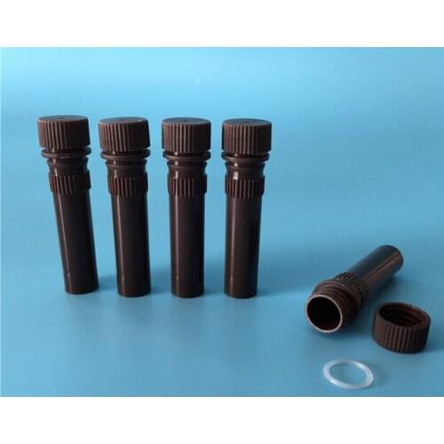 1.5ml screw-top vertical cryopreservation tube with gasket, cryotube, sample tube, brown, dark, 500pcs/pack