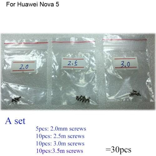30PCS a set Silver Screw For Huawei Nova 5 mainboard motherboard Cover Screws Repair Parts For Huawei Nova5