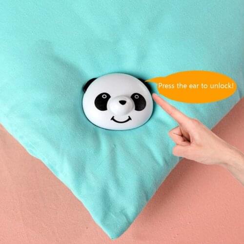 8pcs New Quilt Corner Holder Quilt Cover Fixing Clip Sheet Cute Panda Ears Unlocking Anti-running Non-slip Accessories