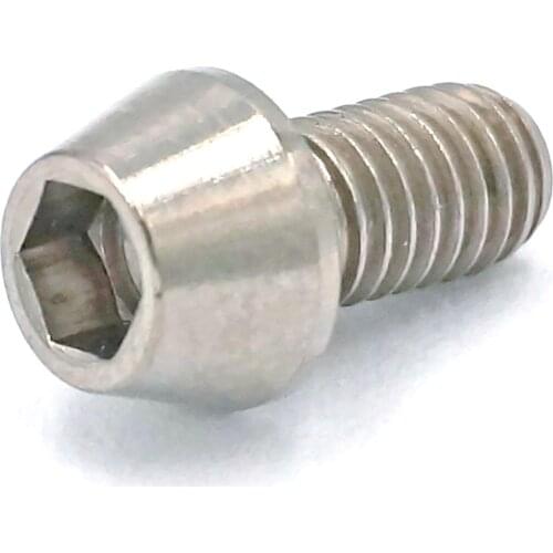 LOT 4 M5 x 9mm Original Color TC4 GR5 Titanium Alloy Allen Hex Screw Taper Cone Head Bolts For Bicycle