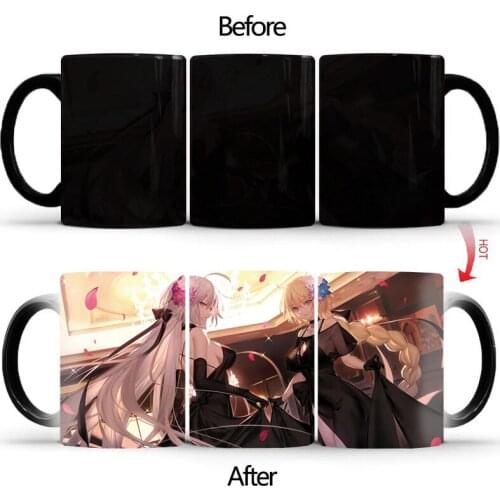 Black dress sexy girl mug changing color mugs heat Sensitive 350ml coffee mug cup best gift for your husband boy friend BSKT-060