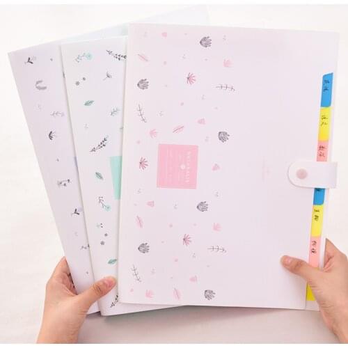 Deli A4 Expanding Wallet File Folder Organizer for Student Gift Creative Document Bag Kawaii Office Stationery School Supplies