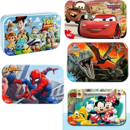 Disney Frozen Theme Cartoon Wooden Toy Puzzle Mickey Anna Elsa Winnie Ariel Learning Educational Toys For Children Birthday Gift