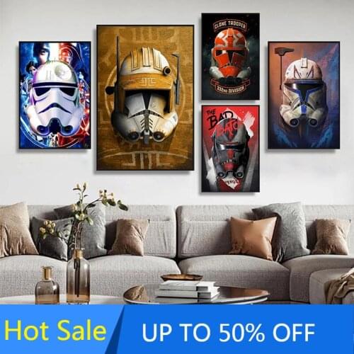 Disney Classic Movie Star Wars Wall Art Canvas Painting Movie Fashion Posters and Prints Pictures for Kids Room Home Decor