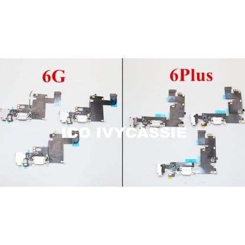 For iPhone 6 6Plus 6G Charger Flex Cable USB Charging Dock Connector Flex Ribbon Microphone Headphone Audio Jack MIC Flex Cable