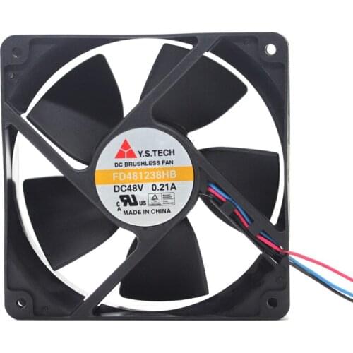 FD481238HB 120mm X 38mm 12cm DC48Ｖ 0.21A Sever Inverter Cabinets Cooling Fan
