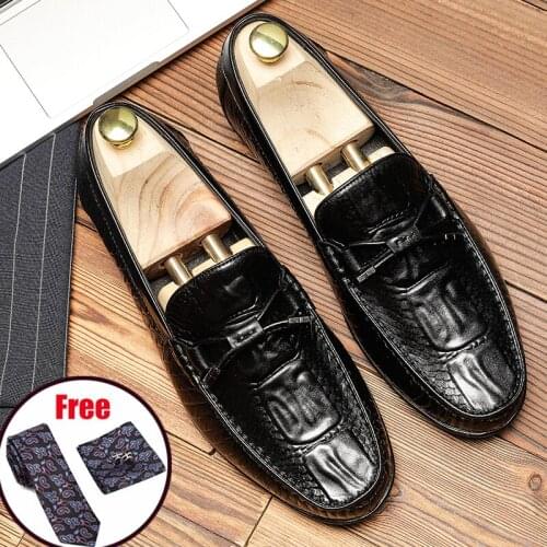 Phenkang Men Leather Summer Casual Shoes Male Sneakers loafer Mens Slip On Coffee Mens Genuine Leather Loafers Driving Shoes