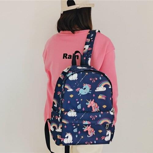 Sweet Anime Girl Backpack Harajuku Unicorn Print Women Backpack Student School Bag for Teenager Girls travel Rucksack female bag