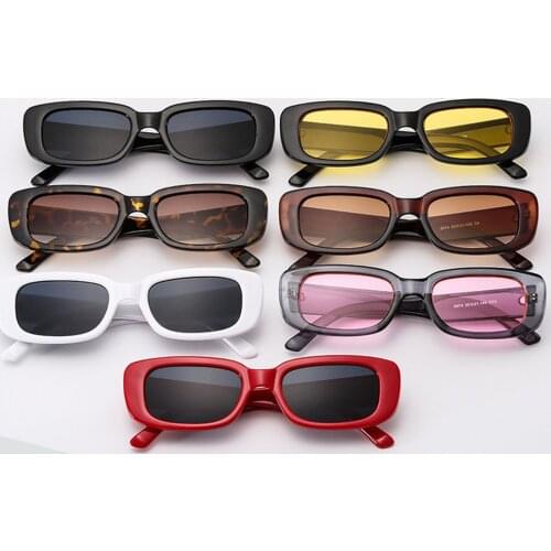 Fashion Vintage Small Frame Sunglasses UV400 Leopard Men Women Rectangle Shade Glasses Outdoor Travel Sunglasses Wholesale