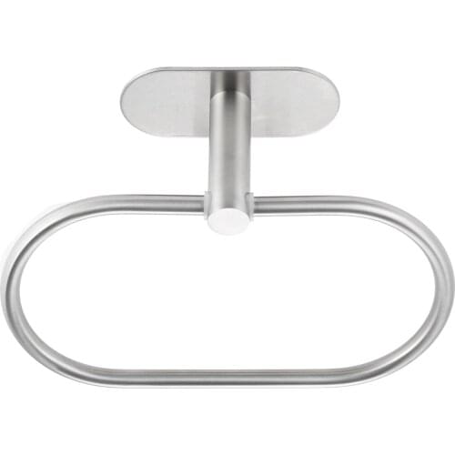 Bath Wall Mounted Chrome Towel Ring Hand Rack Roll Rail Towel Holder Toilet Furnitures Bathroom Hardware 20.5x13.5cm