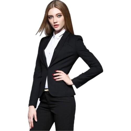 New Women Pant Suits Professional OL lady suit fashion style formal occasions suit high quality custom button lapel women suits