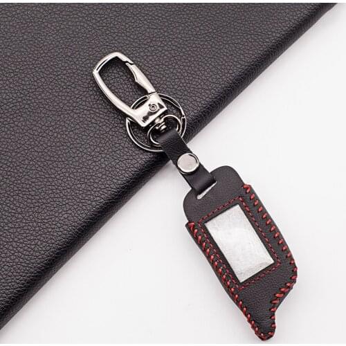 New Style 100% Leather Key Case for Pantera SLK 600 625 650RS 675RS 300 400 868 Two-Way Car Alarm LCD Remote Fob Cover