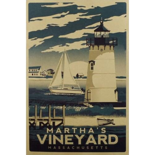 Printmaking-Massachusetts illustration painting class decorwords painting retro nostalgic kraft paper poster cafe wall stickers