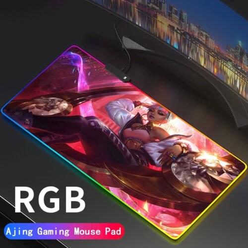 Custom Large Gaming RGB League of Legends Mouse Pad Gamer Keyboard Rubber MousePad USB Wired LED LOL Backlight Computer Desk Mat