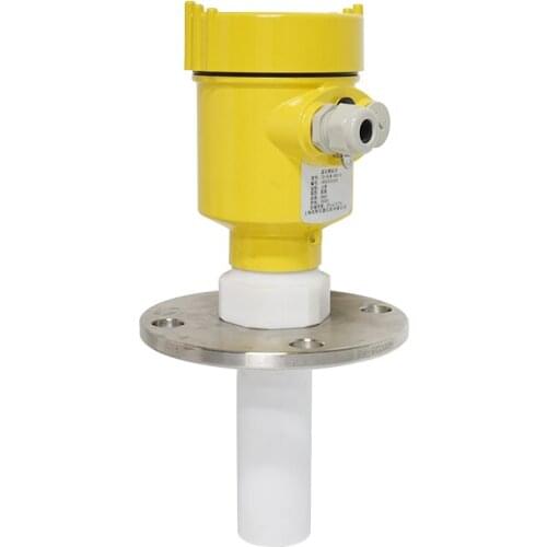 PVDF 78mm trumpet DN80 Guided Wave Radar Level Sensor 20M Range Tank Level Gauge With Cable