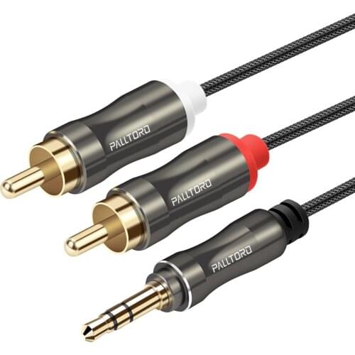 PALLTORO RCA Cable HiFi Stereo 2RCA to 3.5mm Audio Cable AUX RCA Jack 3.5 Y Splitter for Amplifiers Audio Home Theater Cord RCA