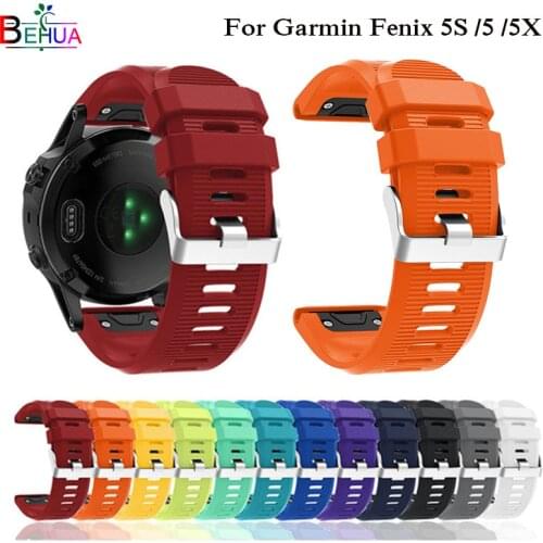 26 22 20MM Watchband for Garmin Fenix 5X 5 5S Plus 3 3HR Forerunner 935 Watch Quick Release Silicone Easyfit Wrist Band Strap