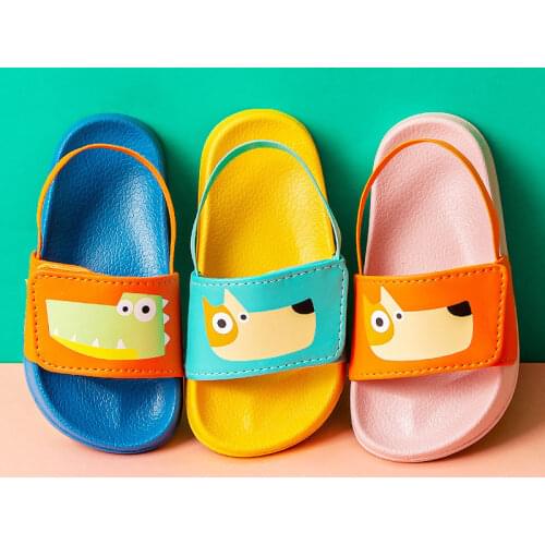 Summer New Cute Cartoon Baby Sandal Kids Anti Slip Soft Bottom Beach Shoes Elastic Band Non-Slip Sandals for Boys Girls 1-9Yrs