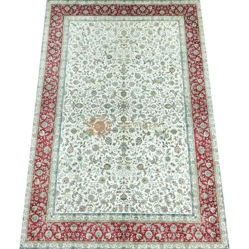 Seeykeep™ 6x9ft Pure Silk Handknotted Oriental Traditional Persian Rug-SK3036124