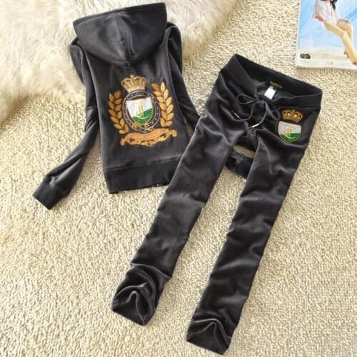 Two Piece Set Hooded Sweater Tracksuit Women High Waist Velet Sweat Straight Pants Women Suit Spring Fall 2021