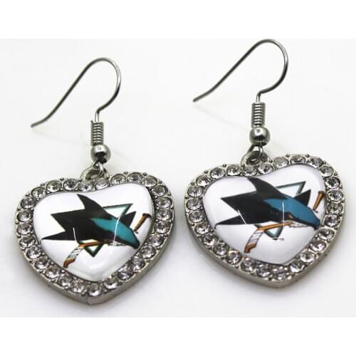 Ice Hockey 5pair/lot San Jose Team Earrings For Women Fashion Sport Charms Jewelry Earrings Jewelry Sports Earring