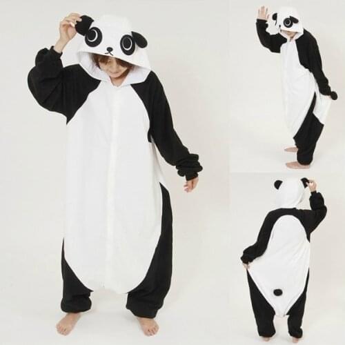 New Adult Animal Pajamas White Kongfu Panda Onesie Kigurumi Cosplay Rompers Womens Jumpsuit Free Shipping