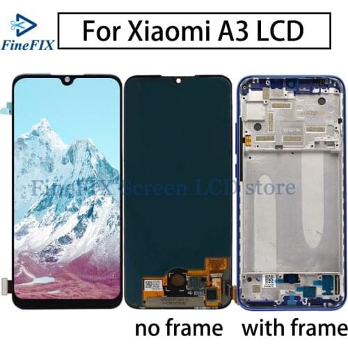 OLED Quality LCD For XiaoMi MI A3 LCD Display With Frame For MIA3 LCD Digitizer Assembly Replacement Parts ForMI A3 Display