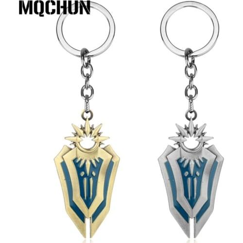 Glod/Silver Plated Game of LOL Keychain Zinc Alloy Lol Weapon Keychain Metal Alloy Key Rings Key Holder For Players Gifts-A30