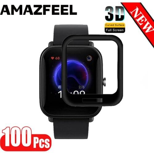 100Pcs/Pack 3D Protector Film For Amazfit Bip U Pro/GTS 2 mini GTR 2 2e/GTS 2 2e /Bip S Lite Screen Protective Full Cover Film