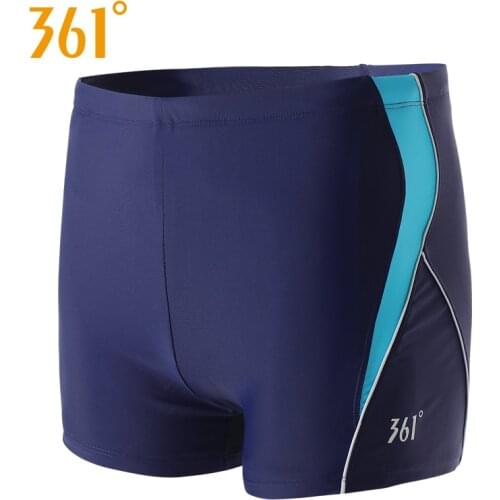 361 Mens Swim Trunks Shorts Professional Swim Training Boxer Trunks Sport Athletic Swimming Trunks Quick Dry Black Swim Shorts