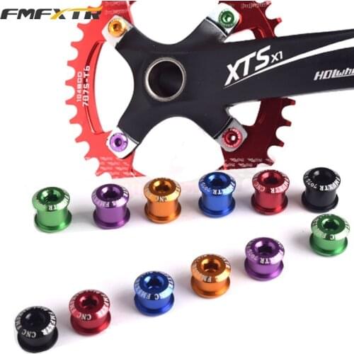 4 Pair Multicolor Bicycle Chain Wheel Screw MTB Mountain Bike Road Bicycle Aluminum Alloy Crankset Screw Dental Plate Screws
