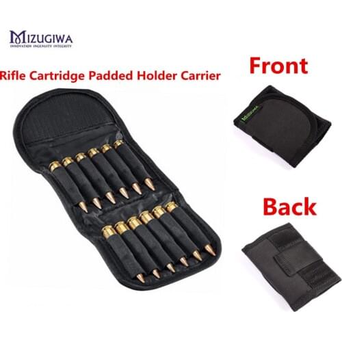 5pcs/lot 12 Shells Rifle Cartridge Holder Carrier Holds .30-06 303 270 308 Cartridge Ammo Carrier Bag Wallet Hunting Accessory