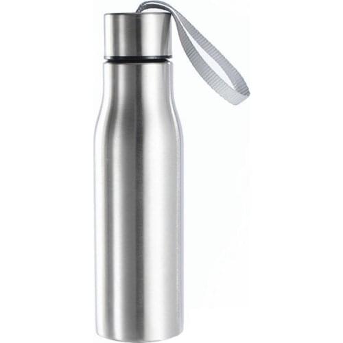500/750ml Portable Stainless Steel Water Cup Beer Drink Bottle with Tote Rope