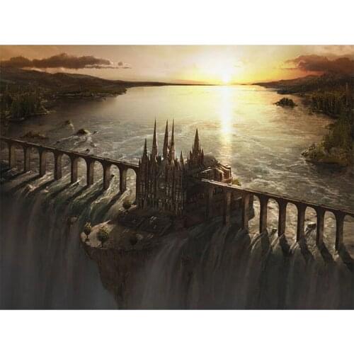 Canvas Size 5D Diy Diamond Painting Cross Stitch Kit Diamond Mosaic Embroidery " Landscape " Painting Square/Round Drill Gift