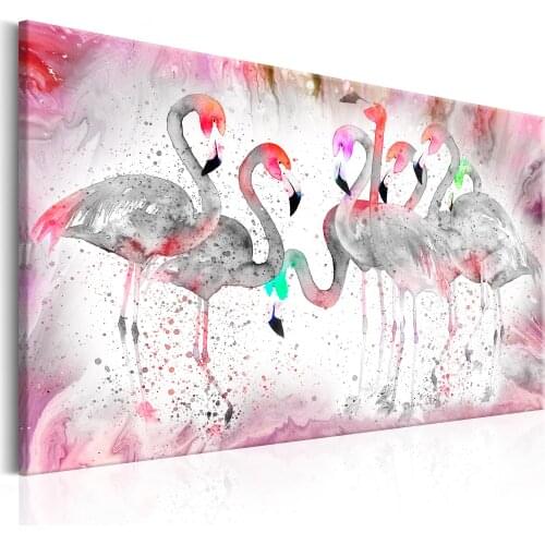 Full Square round drill Diamond painting"Flamingo family"Diamond embroidery pattern Cross stitch resin bedroom art N773