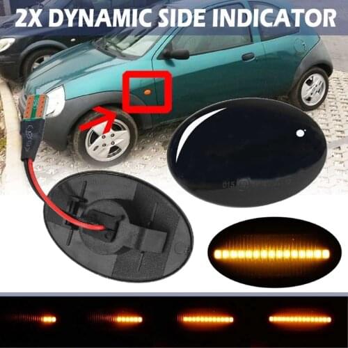 Car Dynamic LED Side Marker Light Turn Signal Light for Ford Ka 03-05 Street Ka 96-08 Fiesta MK III IV I