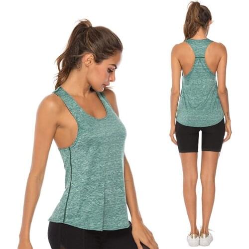 Quick Drying Sports Top Female Cationic Fitness Breathable Soft Training Yoga Off Shoulder U-neck Vest