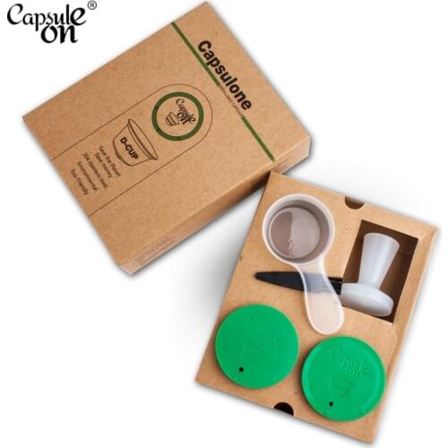 Capsulone/STAINLESS STEEL Metal capsule Compatible with dolce gusto lumio coffee Machine Refillable Reusable capsule pod tamper