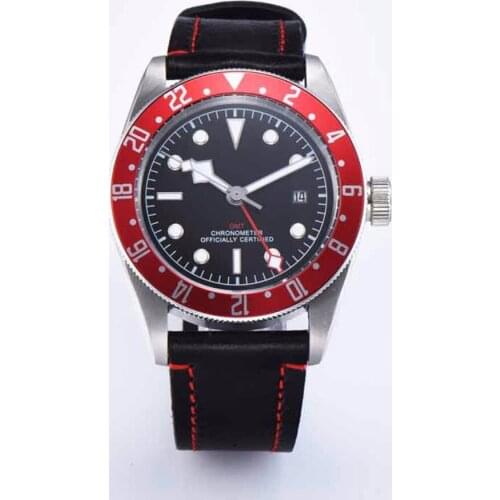 Corgeut Men Watch Mechanical Luxury Fashion Brand Leather Man Sport clock GMT Calendar Automatic Mens Watches Relogio Masculino